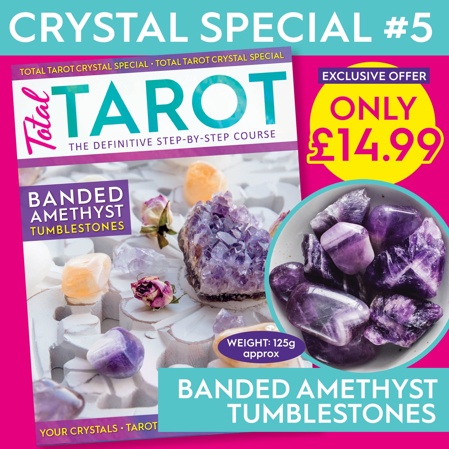 Total Tarot Banded Amethyst Tumblestones Special #5